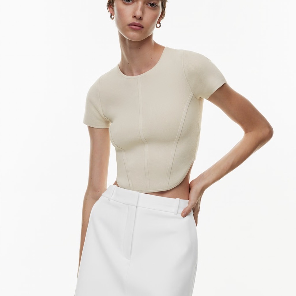 Babaton sculpt knit bustier top